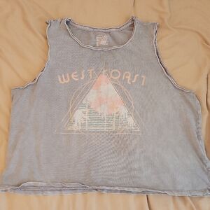 Gray West Coast Graphic Tank Top